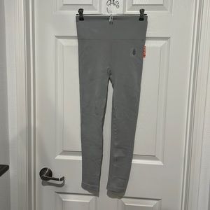 NWT Free People Movement High -Rise 7/8 Good Feels Ribbed Leggings-Arctic Mist
